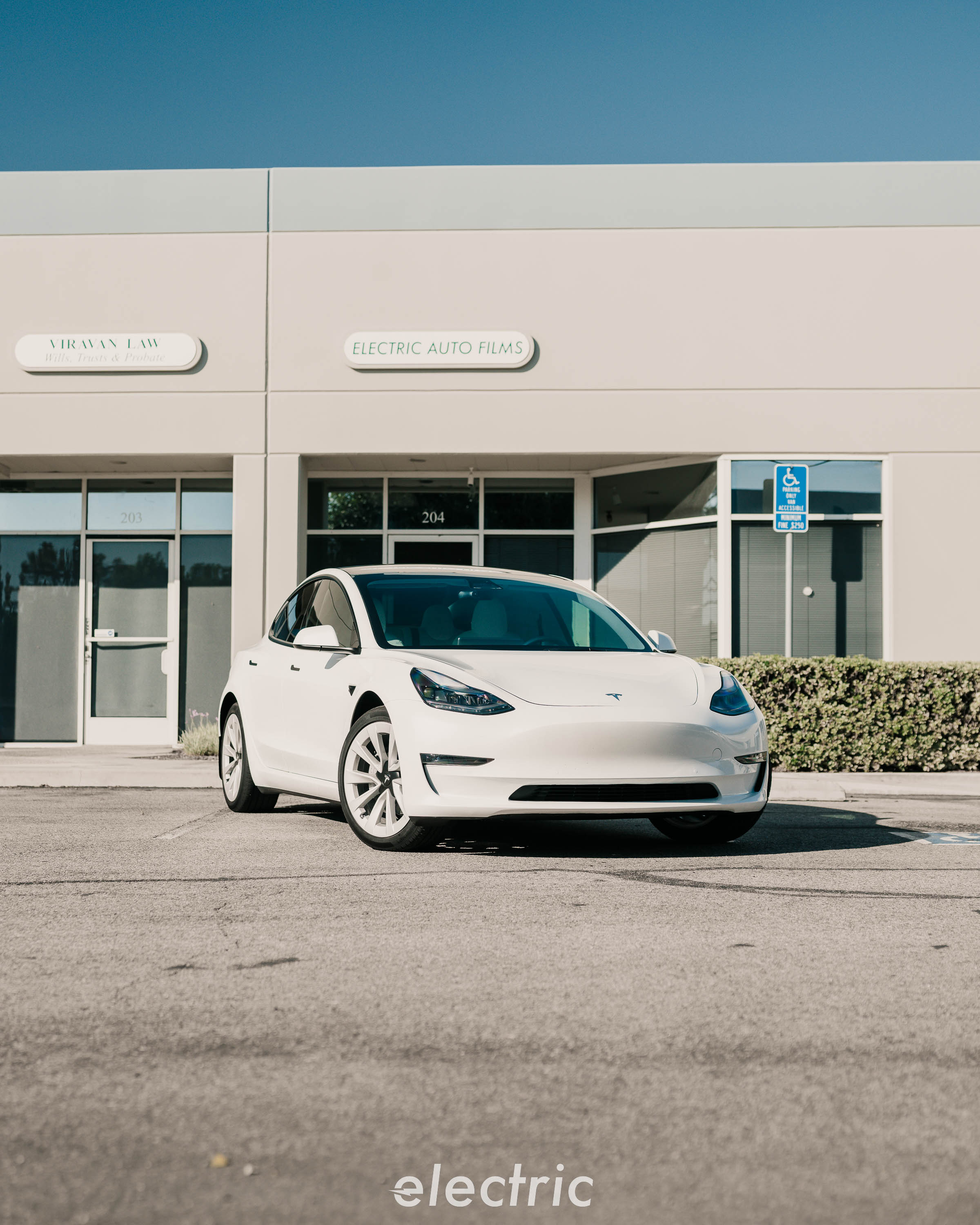 Tesla Model 3 with paint protection film