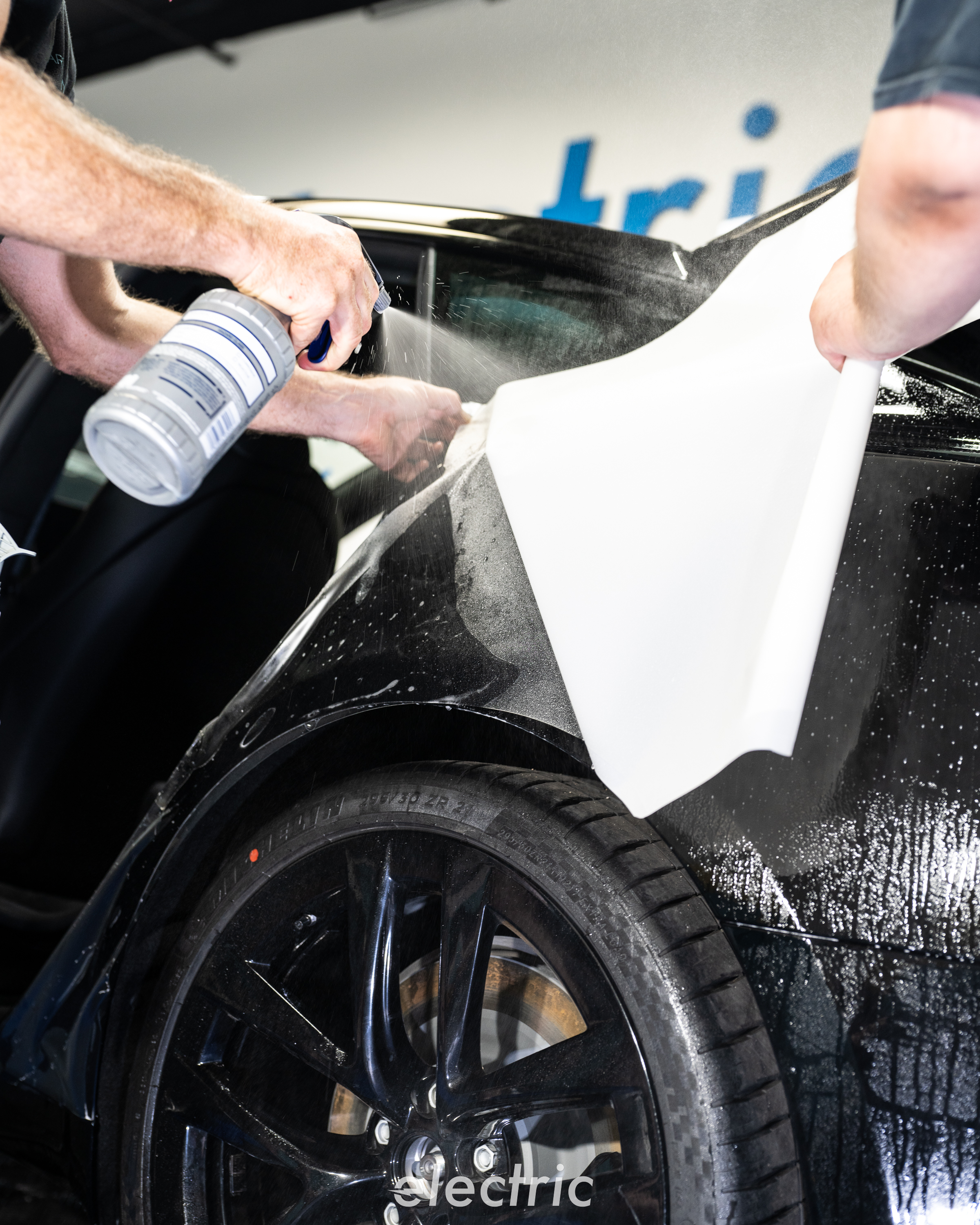 Paint protection film installed by hand