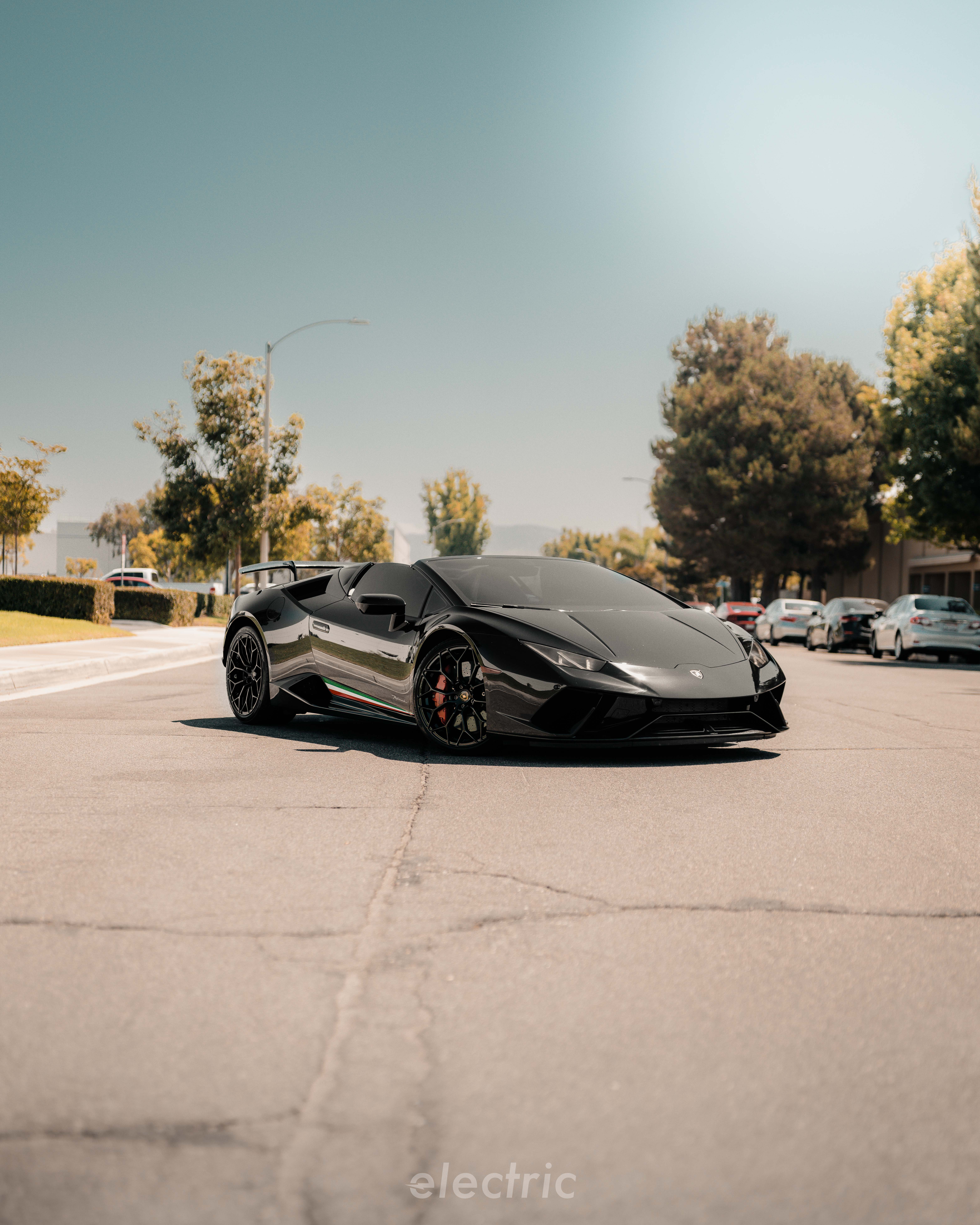 Full-body paint protection film on a sports car